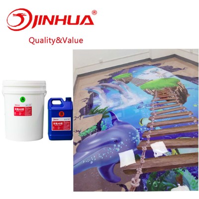 2018 Design High Transparent Liquid Non-Toxic 3D PVC Epoxy Floor Paint